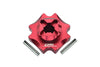 Losi 1/8 LMT 4WD Solid Axle Monster Truck Upgrade Parts Aluminum Center Differential Outputs - 3Pc Set Red