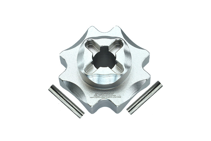 Losi 1/8 LMT 4WD Solid Axle Monster Truck Upgrade Parts Aluminum Center Differential Outputs - 3Pc Set Silver