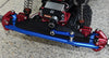 Losi 1/8 LMT 4WD Solid Axle Monster Truck Upgrade Parts Aluminum Front Steering Tie Rods - 8Pc Set Blue