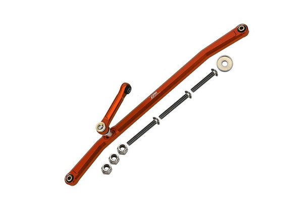 Losi 1/8 LMT 4WD Solid Axle Monster Truck Upgrade Parts Aluminum Front Steering Tie Rods - 8Pc Set Orange