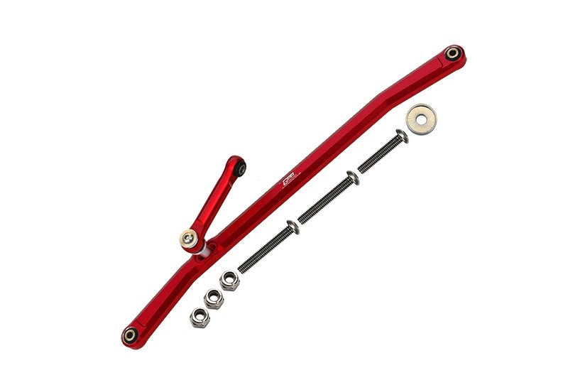 Losi 1/8 LMT 4WD Solid Axle Monster Truck Upgrade Parts Aluminum Front Steering Tie Rods - 8Pc Set Red