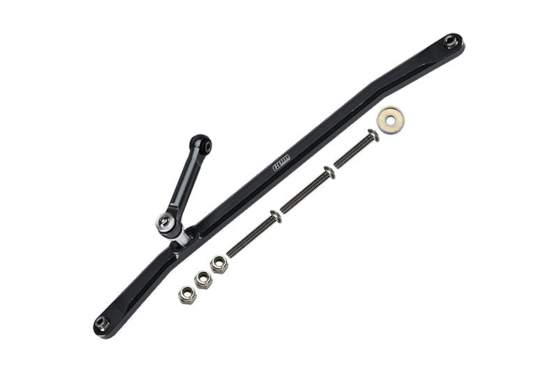 Aluminum Front Steering Tie Rods For Losi 1:8 LMT 4WD Solid Axle Monster Truck LOS04022 /  LMT Mega Truck LOS04024 / LMT Grave Digger / Son-uva Digger LOS04021 / TLR Tuned LMT Kit LOS04027 - Black