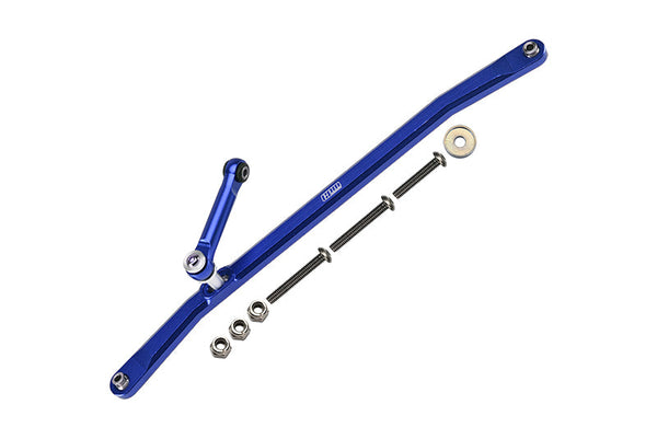 Aluminum Front Steering Tie Rods For Losi 1:8 LMT 4WD Solid Axle Monster Truck LOS04022 /  LMT Mega Truck LOS04024 / LMT Grave Digger / Son-uva Digger LOS04021 / TLR Tuned LMT Kit LOS04027 - Blue