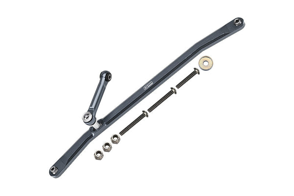 Aluminum Front Steering Tie Rods For Losi 1:8 LMT Solid Axle Monster Truck LOS04022 /  LMT Mega Truck LOS04024 / LMT Grave Digger / Son-uva Digger LOS04021 / TLR Tuned LMT Kit LOS04027 - Gray Silver