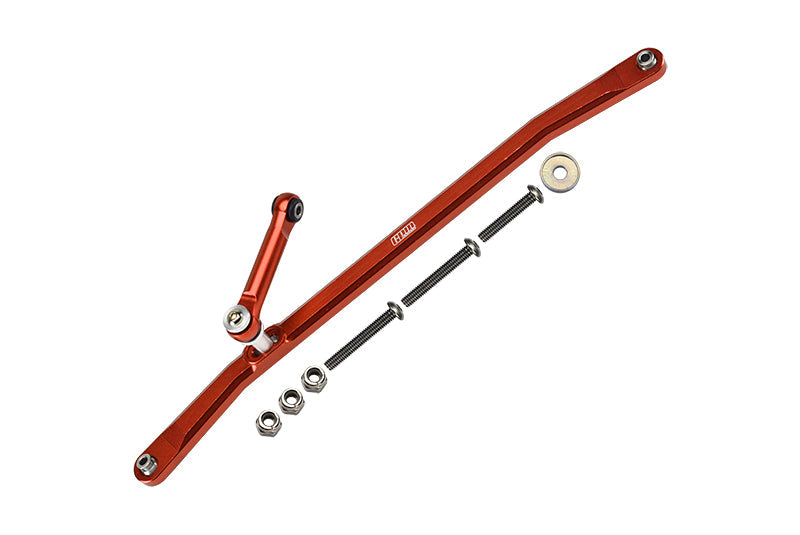 Aluminum Front Steering Tie Rods For Losi 1:8 LMT 4WD Solid Axle Monster Truck LOS04022 /  LMT Mega Truck LOS04024 / LMT Grave Digger / Son-uva Digger LOS04021 / TLR Tuned LMT Kit LOS04027 - Orange