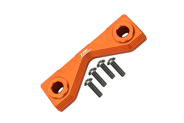 Aluminum Front Or Rear Frame Mount For Losi 1:8 LMT 4WD Solid Axle Monster Truck LOS04022 / LMT Mega Truck Brushless LOS04024 / LMT Grave Digger / Son-uva Digger LOS04021 Upgrades - 5Pc Set Orange