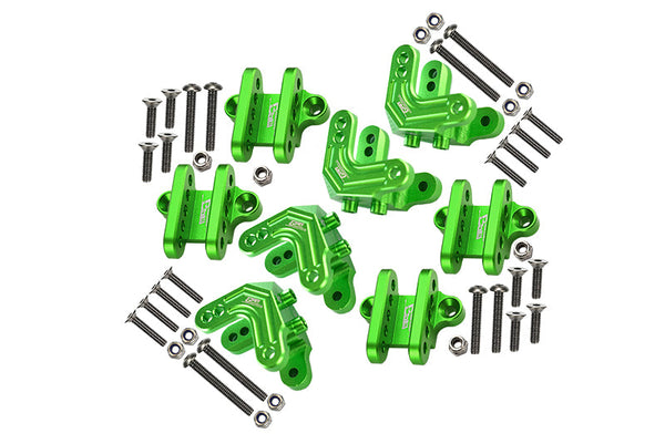 Losi 1/8 LMT 4WD Solid Axle Monster Truck LOS04022 Aluminum Upgrade Combo Set C (Front & Rear Shock Mounts + Front & Rear Lower Shock Mounts) - Green