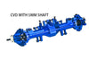 Aluminum 7075 Quick Release Front Axle Housing Kit For Losi 1/18 Mini LMT 4X4 Brushed Monster Truck RTR-LOS01026 Upgrade Parts - Blue