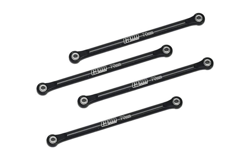 Aluminum 7075 Lower 4-Link Bar Set For Losi 1/18 Mini LMT 4X4 Brushed Monster Truck RTR-LOS01026 Upgrade Parts - Black