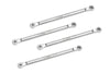 Aluminum 7075 Lower 4-Link Bar Set For Losi 1/18 Mini LMT 4X4 Brushed Monster Truck RTR-LOS01026 Upgrade Parts - Silver