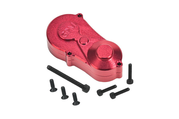 Aluminum 7075 Center Gear Box Housing Set With Covers For Losi 1/18 Mini LMT 4X4 Brushed Monster Truck RTR-LOS01026 Upgrades - Red