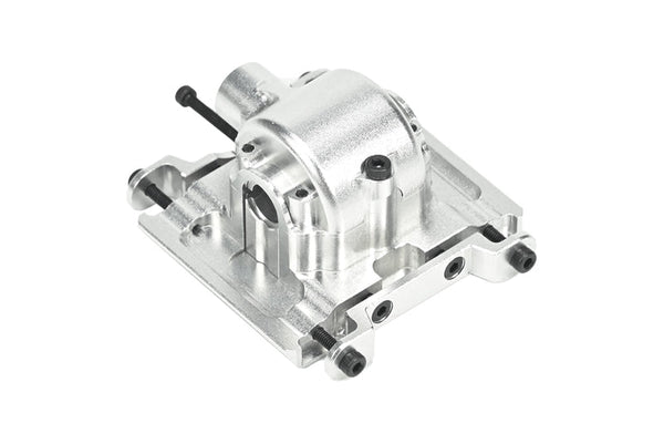 Aluminum 7075 Center Gear Box Housing Set With Covers For Losi 1/18 Mini LMT 4X4 Brushed Monster Truck RTR-LOS01026 Upgrade Parts - Silver