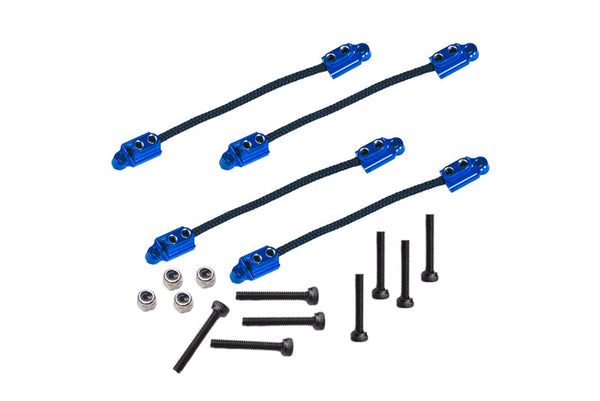 Front & Rear Suspension Travel Limit Straps For Losi 1/18 Mini LMT 4X4 Brushed Monster Truck RTR-LOS01026 Upgrade Parts - Blue
