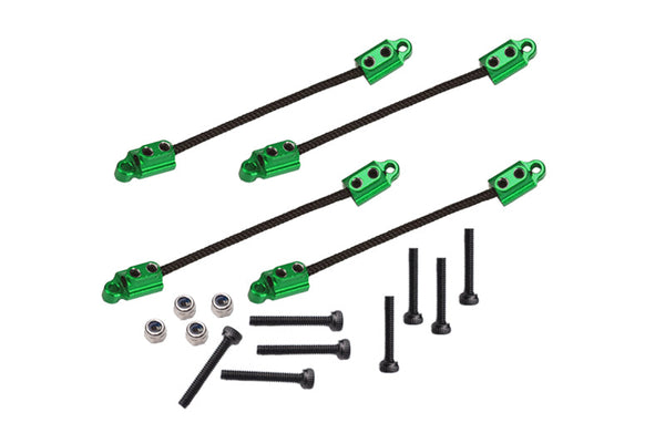 Front & Rear Suspension Travel Limit Straps For Losi 1/18 Mini LMT 4X4 Brushed Monster Truck RTR-LOS01026 Upgrade Parts - Green
