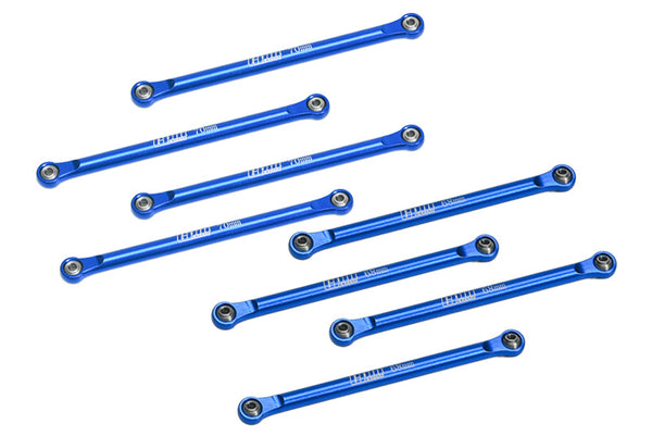 Aluminum 7075 Upper & Lower Link Bar Set For Losi 1/18 Mini LMT 4X4 Brushed Monster Truck RTR-LOS01026 Upgrade Parts - Blue