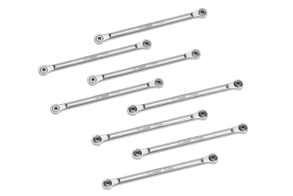 Aluminum 7075 Upper & Lower Link Bar Set For Losi 1/18 Mini LMT 4X4 Brushed Monster Truck RTR-LOS01026 Upgrade Parts - Silver