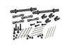 Aluminum 7075 Front & Rear Sway Bar Set For Losi 1/18 Mini LMT 4X4 Brushed Monster Truck RTR-LOS01026 Upgrades - Black