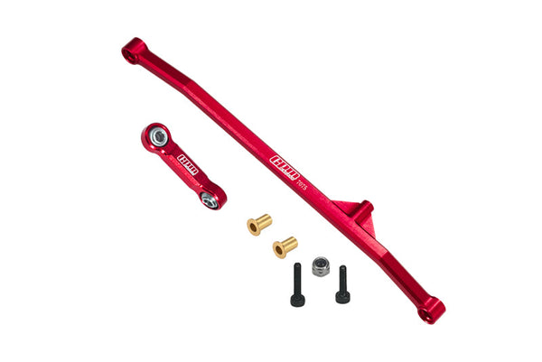 Aluminum 7075 Steering Tie Rod & Drag Link For Losi 1/18 Mini LMT 4X4 Brushed Monster Truck RTR-LOS01026 Upgrade Parts - Red