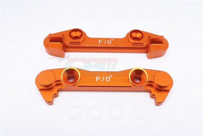 Team Losi 5ive-T Aluminum 7075 Front Arm Bulk (0 Degree) - 2Pcs Orange