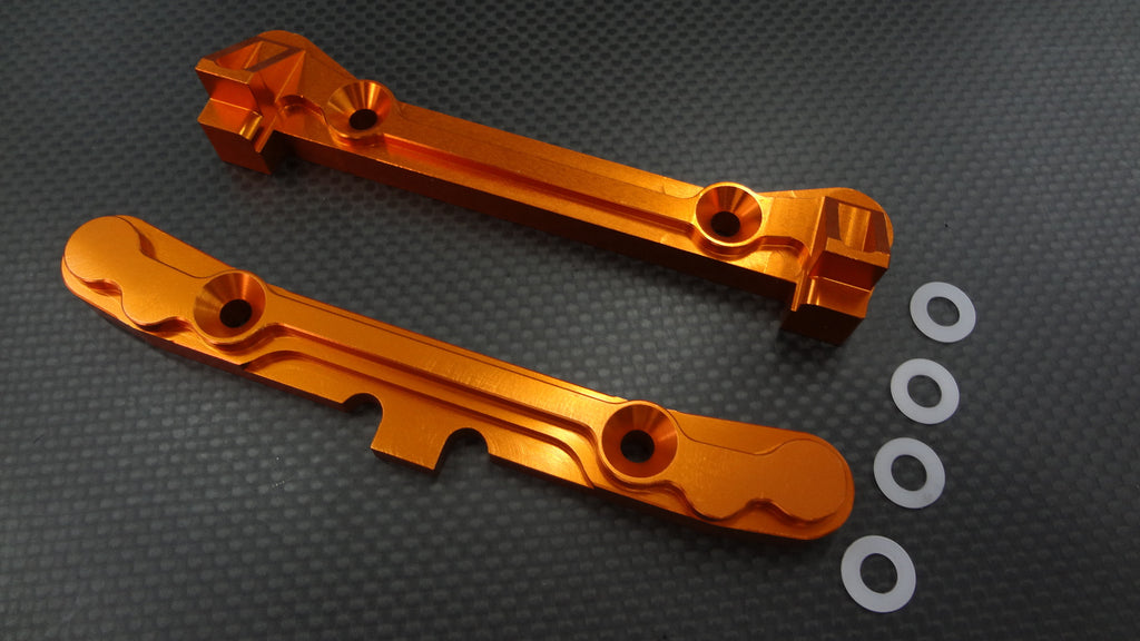 Team Losi 5ive-T Aluminum 7075 Rear Arm Bulk (4 Degree) - 2Pcs Orange