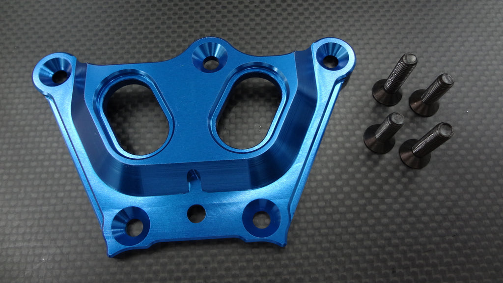 Team Losi 5ive-T Aluminum 7075 Front Top Chassis Brace - 1Pc Blue