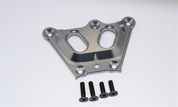 Team Losi 5ive-T Aluminum 7075 Front Top Chassis Brace - 1Pc Gray Silver