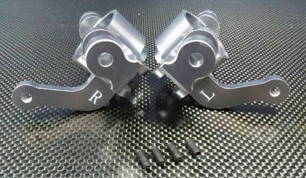 Team Losi 5ive-T Aluminum 7075 Front Knuckle Arm - 1Pr Gray Silver