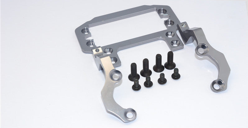 Team Losi 5ive-T Aluminum Connction Mounts Of The Center Gear Box - 3Pcs Set Gray Silver