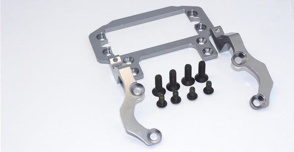 Team Losi 5ive-T Aluminum Connction Mounts Of The Center Gear Box - 3Pcs Set Gray Silver