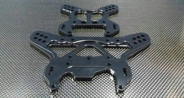 Team Losi 5ive-T Aluminum 7075 Front + Rear Shock Tower - 2 Pcs Black