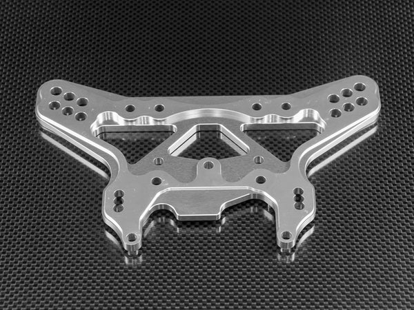Team Losi 5ive-T Aluminum 7075 Rear Shock Tower - 1Pc Silver