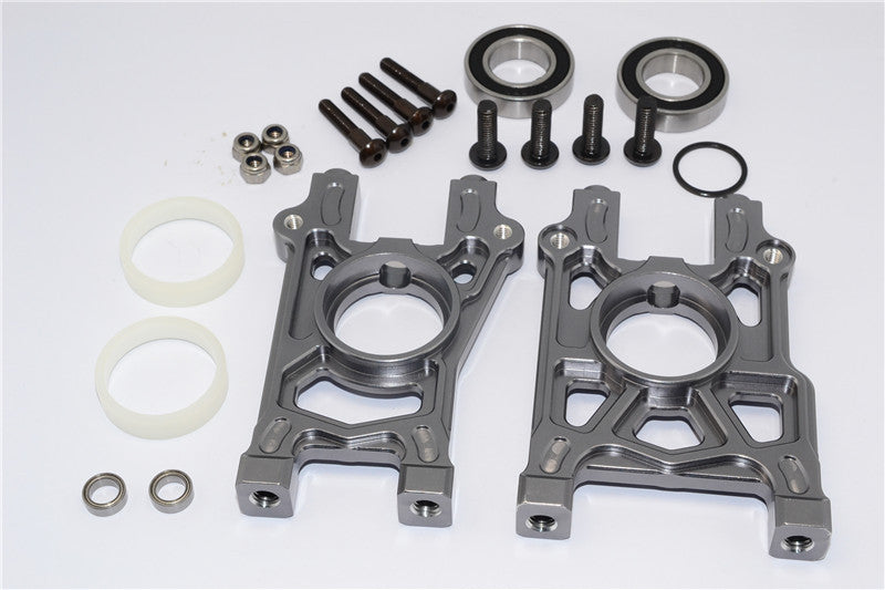 Team Losi 5ive-T Aluminum Center Diff Mount (Fit With Optional Spur Gear GPM SLO5T058T) - 1Set Gray Silver