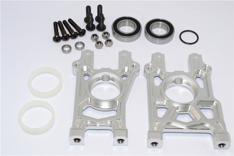 Team Losi 5ive-T Aluminum Center Diff Mount (Fit With Optional Spur Gear GPM SLO5T058T) - 1Set Silver