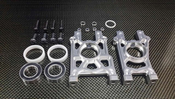 Team Losi 5ive-T Aluminum Center Diff Mount - 1Set Silver