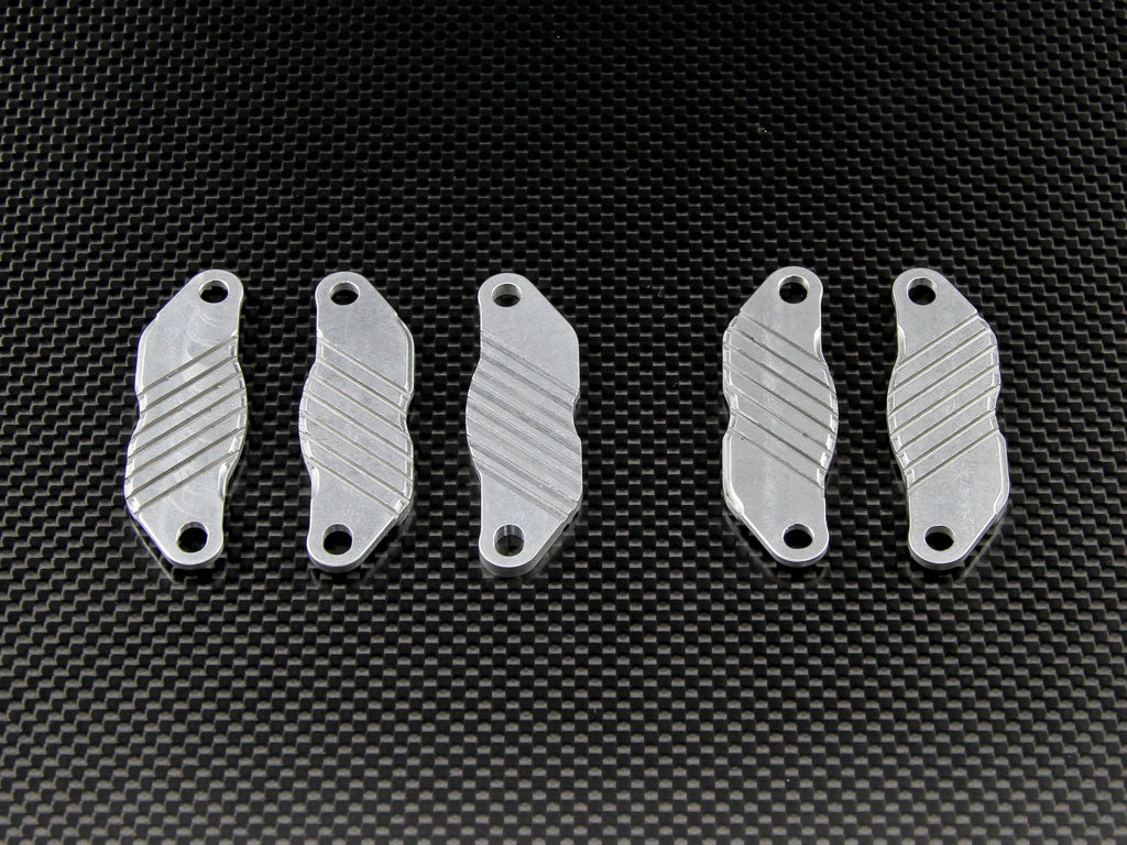 Team Losi 5ive-T Aluminum Dual Brake Pads - 5Pcs Silver