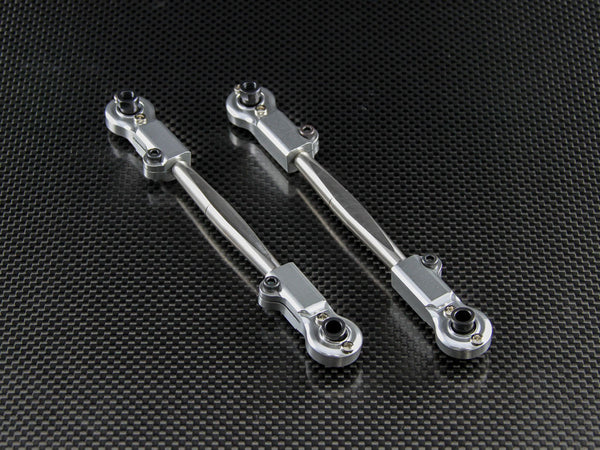 Team Losi 5ive-T Steel Front Upper Arm With Aluminum Rod End (Tie Rod Design) - 1Pr Silver