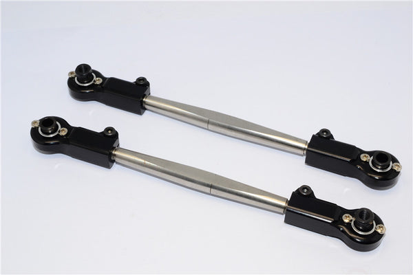 Team Losi 5ive-T Steel Rear Upper Arm With Aluminum Rod End (Tie Rod Design) - 1Pr Black