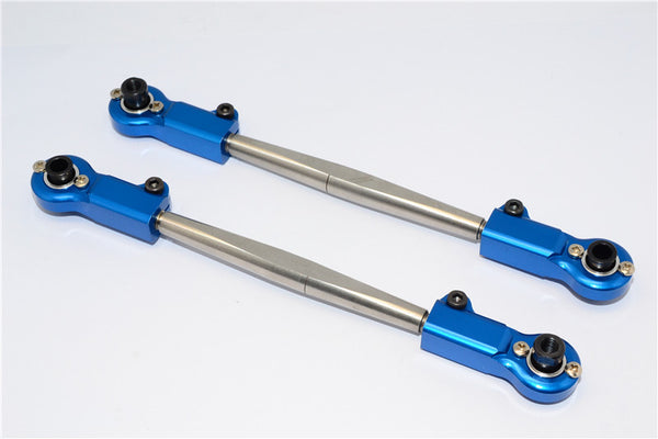 Team Losi 5ive-T Steel Rear Upper Arm With Aluminum Rod End (Tie Rod Design) - 1Pr Blue