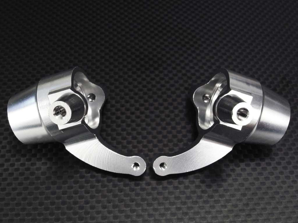 Team Losi LST2 & LST XXL Aluminum Front Knuckle Arm - 1Pr Silver
