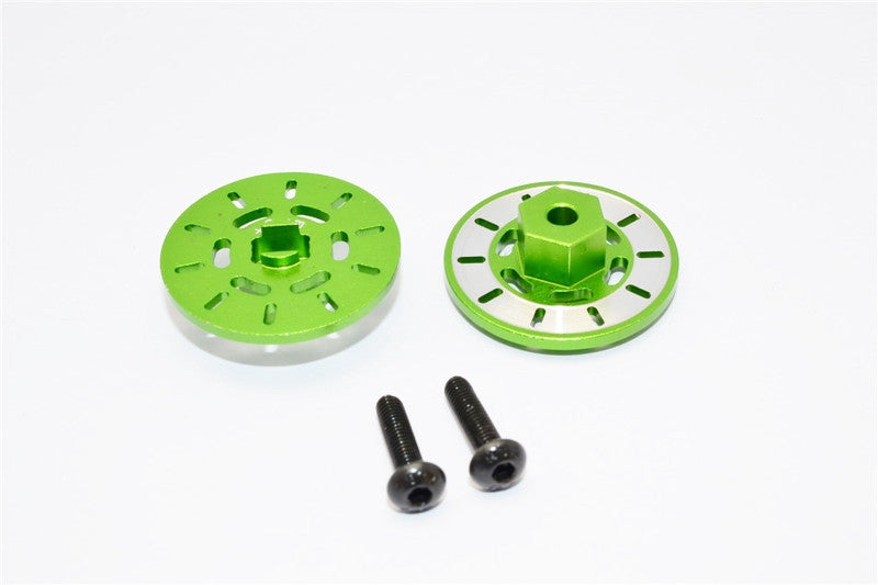 Traxxas Latrax Rally Aluminum Brake Disk Hex Adapter (+3mm) - 2 Pcs Set Green