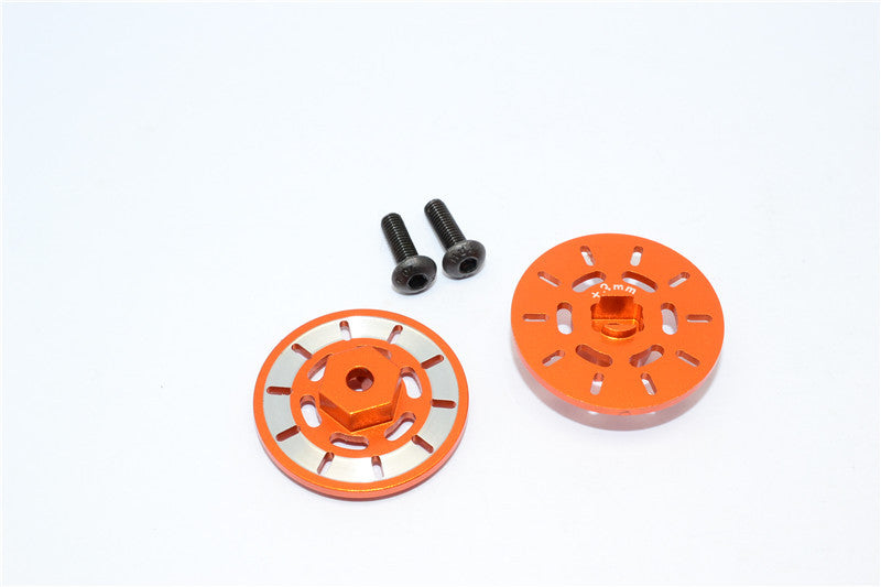 Traxxas Latrax Rally Aluminum Brake Disk Hex Adapter (+3mm) - 2 Pcs Set Orange