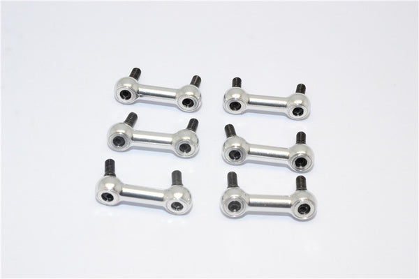 Traxxas Latrax Rally Aluminum Tie Rod (0 Degree) - 6Pcs Set Silver
