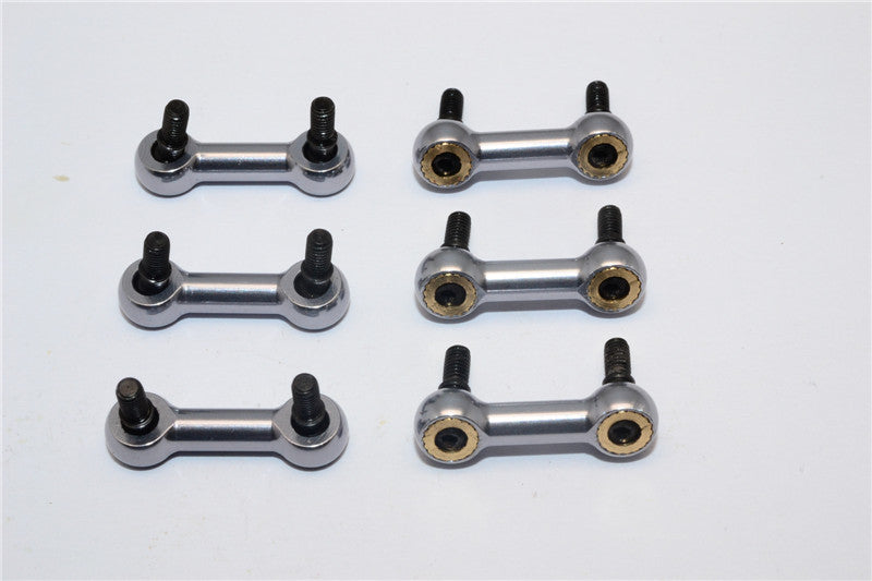 Traxxas Latrax Rally Aluminum Tie Rod (-0.5 Degree) - 6Pcs Set Gray Silver