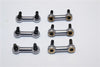 Traxxas Latrax Rally Aluminum Tie Rod (-0.5 Degree) - 6Pcs Set Gray Silver