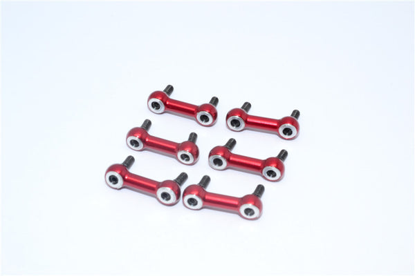 Traxxas Latrax Rally Aluminum Tie Rod (-0.5 Degree) - 6Pcs Set Red