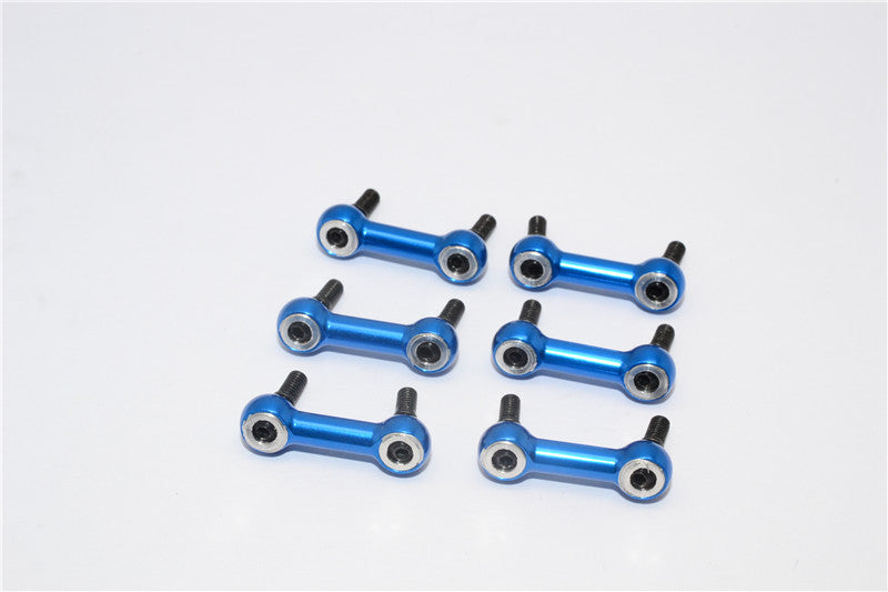 Traxxas Latrax Rally Aluminum Tie Rod (0 Degree) - 6Pcs Set Blue