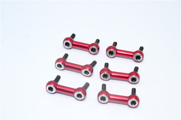 Traxxas Latrax Rally Aluminum Tie Rod (0 Degree) - 6Pcs Set Red