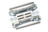 Losi 1:10 Lasernut U4 Tenacity LOS03028 / Tenacity DB Pro LOS03027V2 Upgrade Parts Aluminum Front Lower Suspension Mount - 12Pc Set Gray Silver
