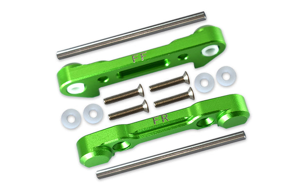 Losi 1:10 Lasernut U4 Tenacity LOS03028 / Tenacity DB Pro LOS03027V2 Upgrade Parts Aluminum Front Lower Suspension Mount - 12Pc Set Green