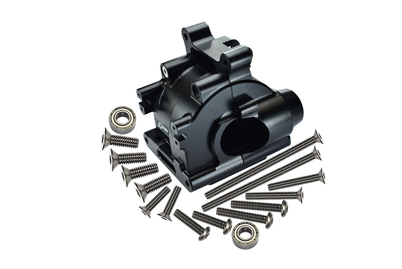 Losi 1:10 Lasernut U4 Tenacity LOS03028 / Tenacity DB Pro LOS03027V2 Upgrade Parts Aluminum Rear Gear Box - 18Pc Set Black